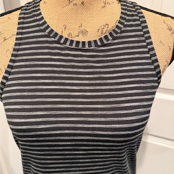 Athleta Black and Gray Striped Tank Top - Picture 3 of 6